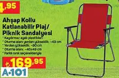 AHŞAP KOLLU PLAJ SANDALYESİ
